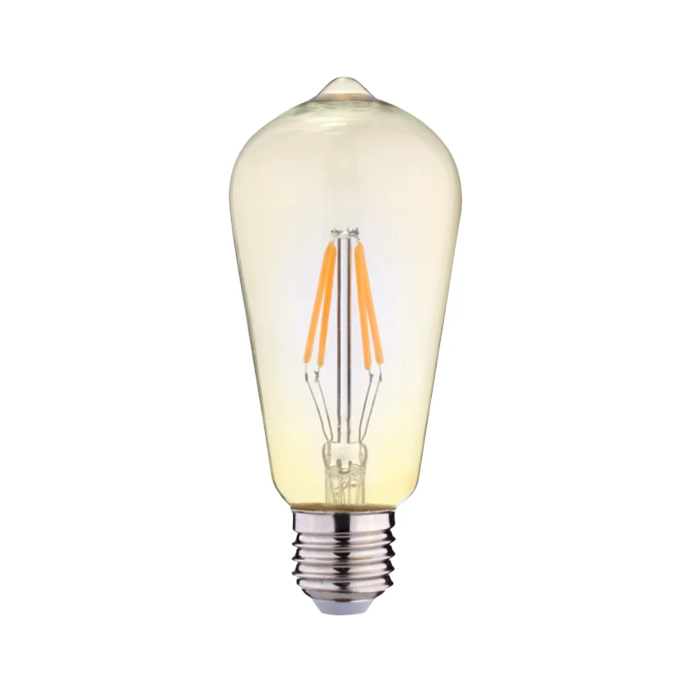 Lâmapda LED Filamento EDISON AMBAR ST64 E27 6W 600LM 2200K 360º Ø64 * H143MM com Garantia de 1 Ano