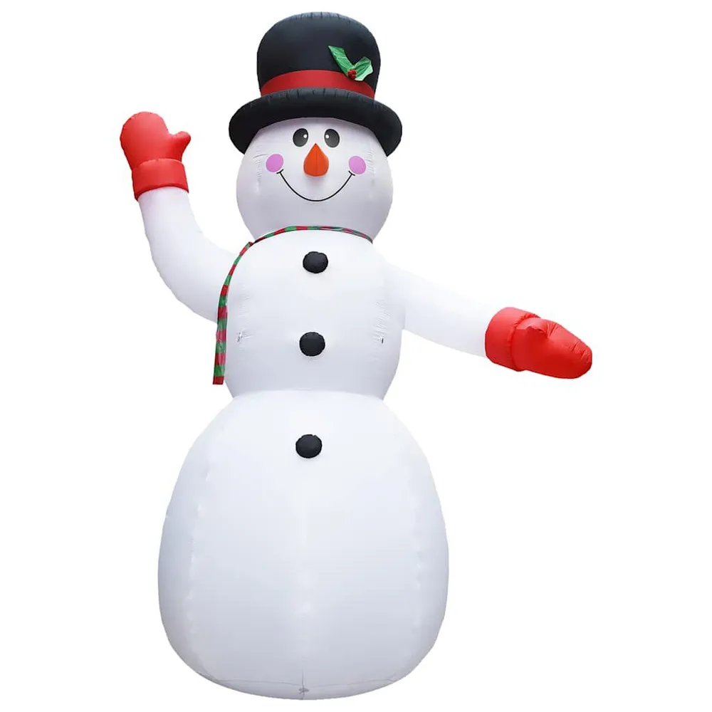 Boneco de neve insuflável Natal com LED IP44 600 cm XXL