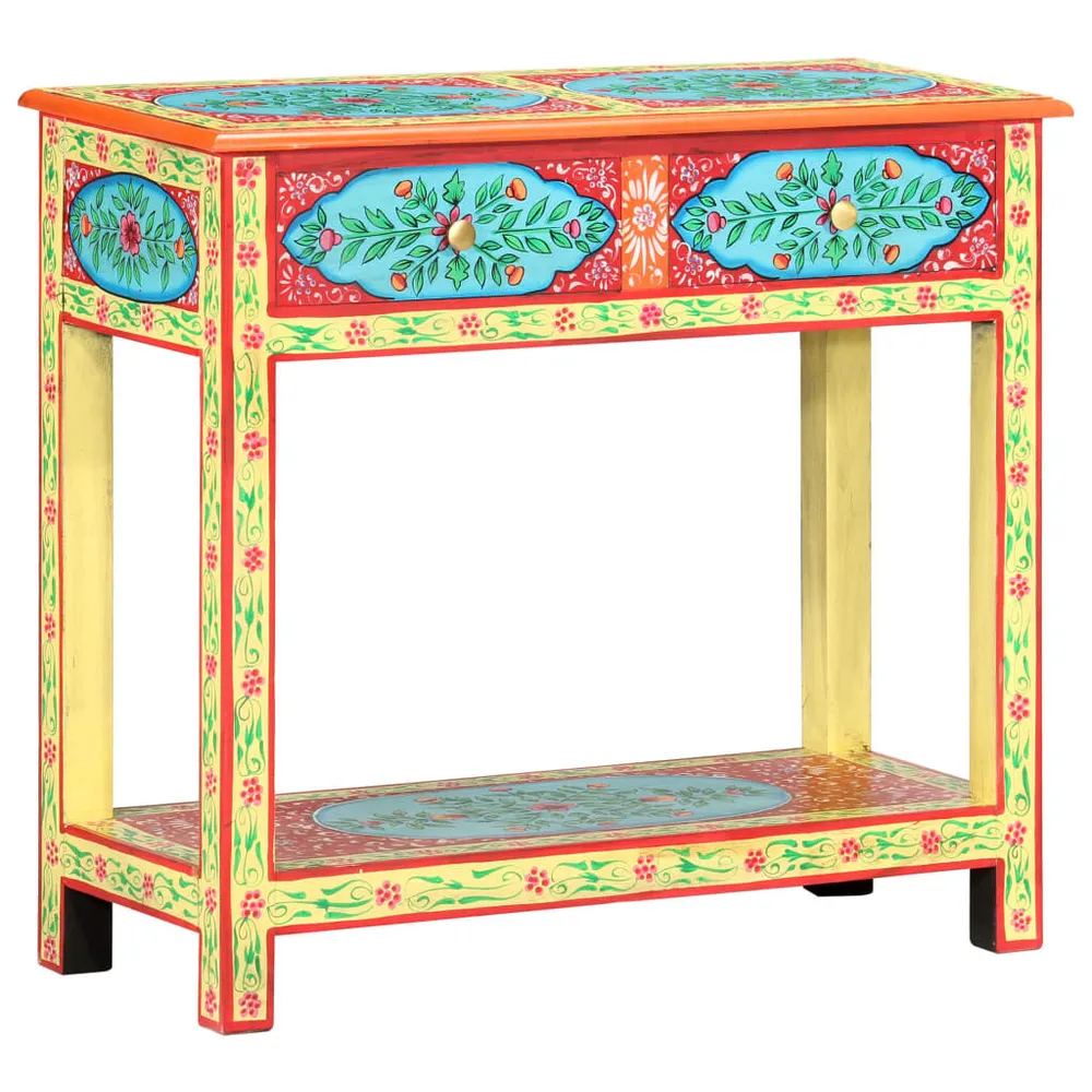 Alta Performance Mesa consola pintada à mão 80x35x75 cm mangueira maciç