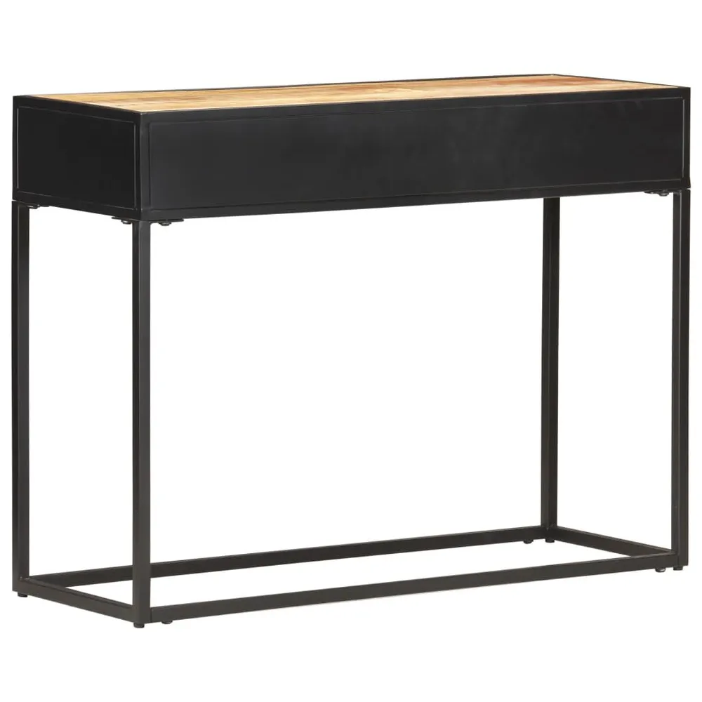 Mesa consola 100x35x75 cm mangueira áspera e palha orgânico
