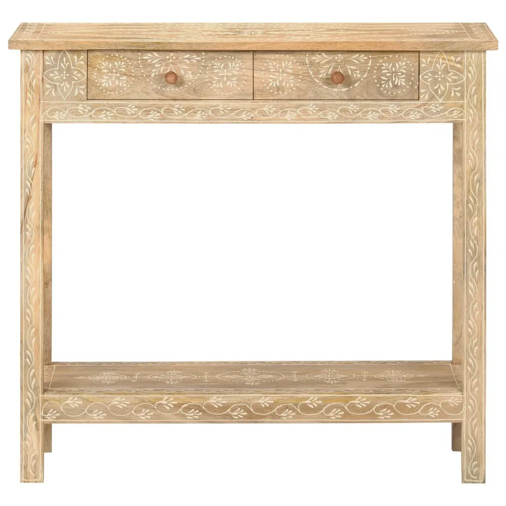 Mesa consola 80x35x74 cm madeira de mangueira maciç com Reforço em Kevlar