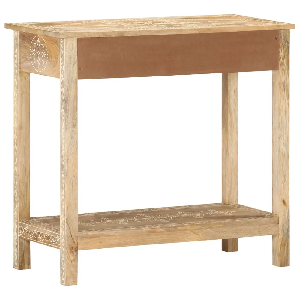 Mesa consola 80x35x74 cm madeira de mangueira maciç com Reforço em Kevlar