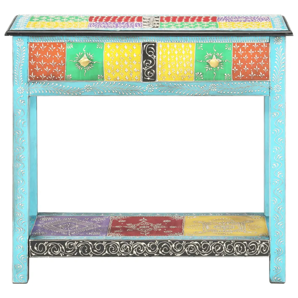 Mesa consola pintada à mão 80x35x75 cm mangueira maciç (Kit Completo)