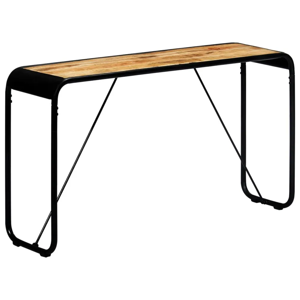 Mesa consola 140x35x76 cm madeira de mangueira maciç áspera