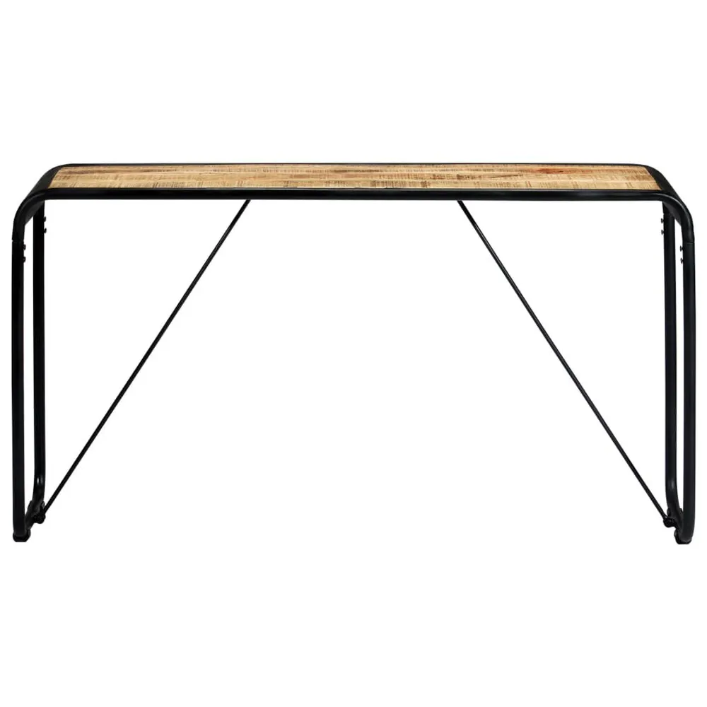 Mesa consola 140x35x76 cm madeira de mangueira maciç áspera