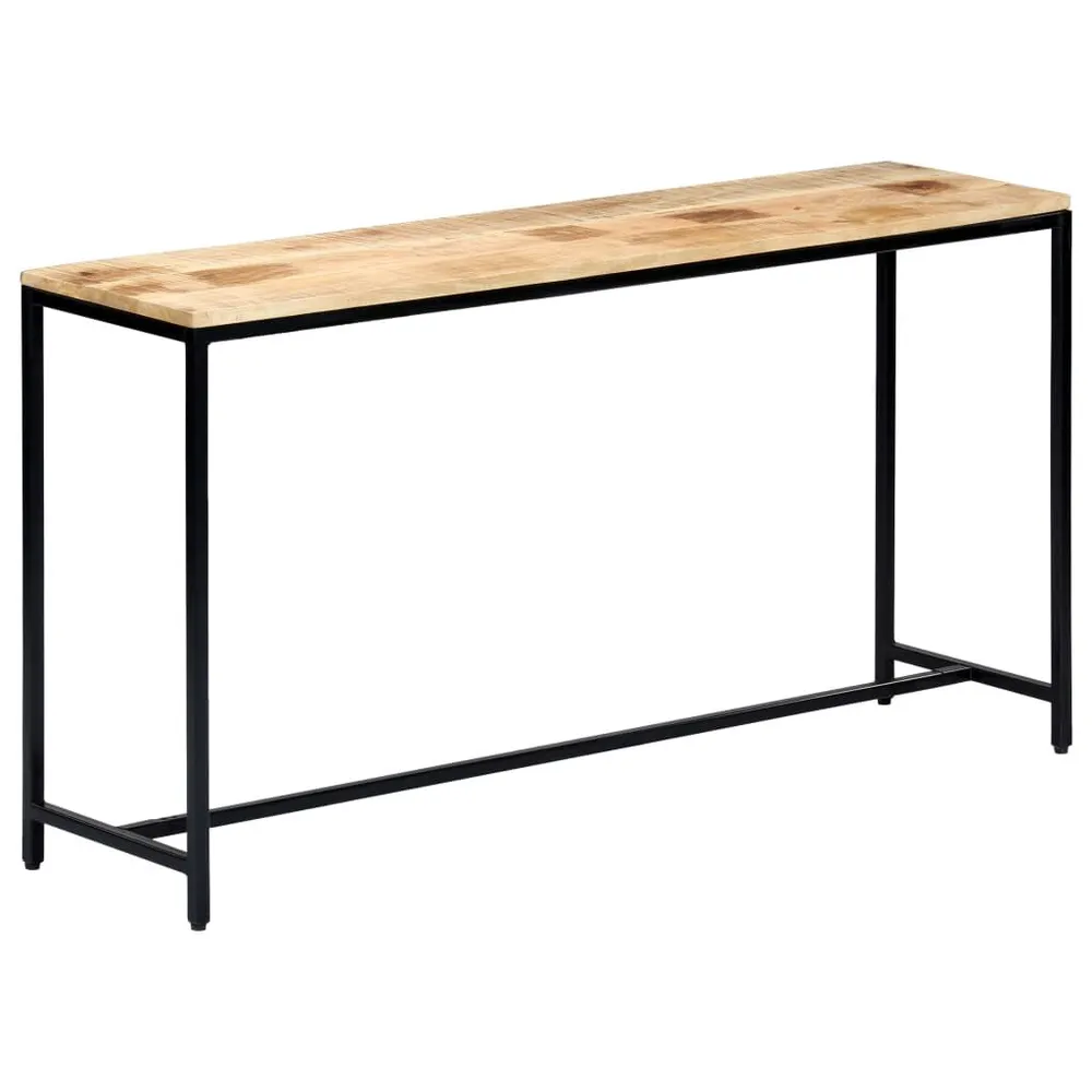 Mesa consola 140x35x76 cm madeira de mangueira maciç áspera