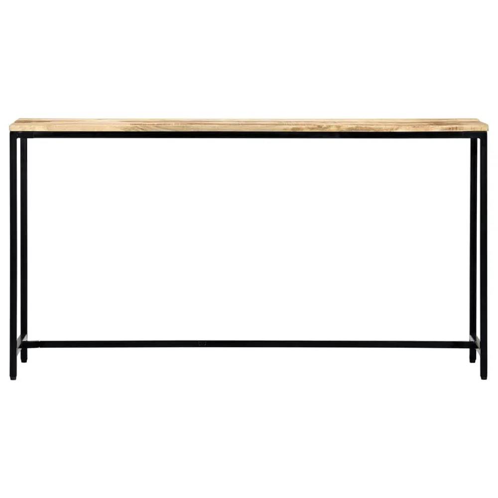 Mesa consola 140x35x76 cm madeira de mangueira maciç áspera
