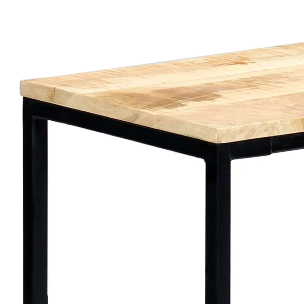 Mesa consola 140x35x76 cm madeira de mangueira maciç áspera