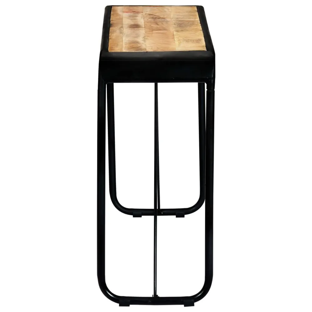 Mesa consola 140x35x76 cm madeira de mangueira maciç áspera