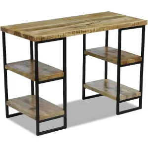 Mesa de escritório madeira de mangueira 110x50x76 cm