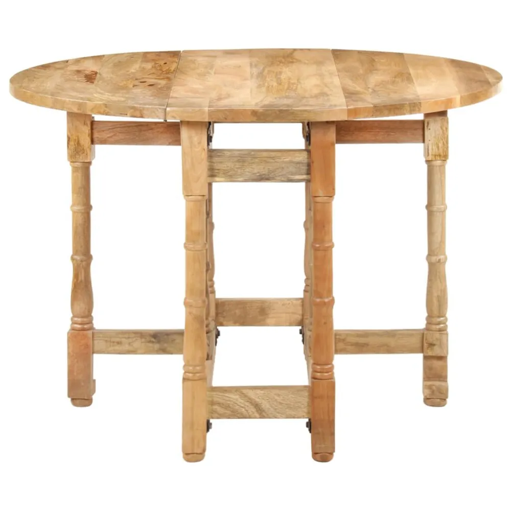 Mesa de jantar redonda 110x76 cm madeira de mangueira maciç
