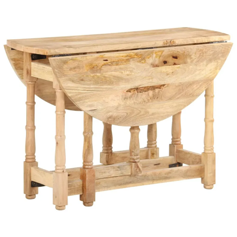 Mesa de jantar redonda 110x76 cm madeira de mangueira maciç