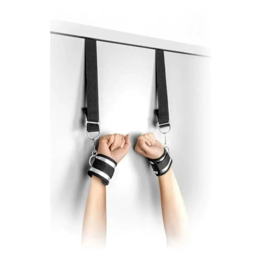 Correias para Porta com Algemas de Pulsos, Fetish Tentation Fácil Substituição
