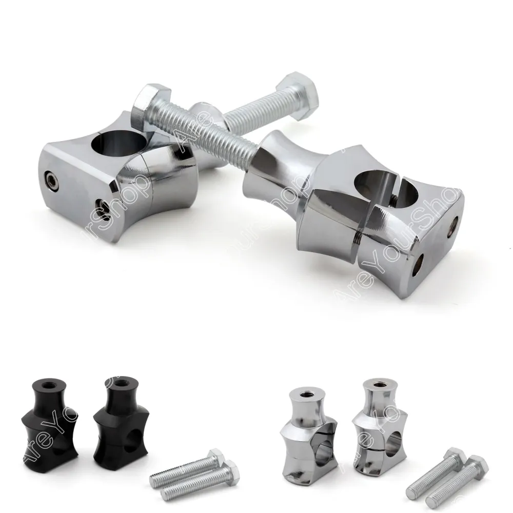 1" Grampo de elevação de guidão preto de 25 mm para Harley Fat Boy Dyna Sportster Touring