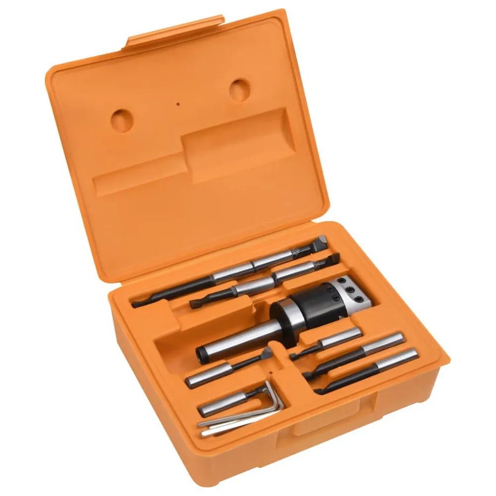Conj. ferramentas de mandrilar 15 pcs cabeç de 50 mm MT3-F1-12 vidaXL
