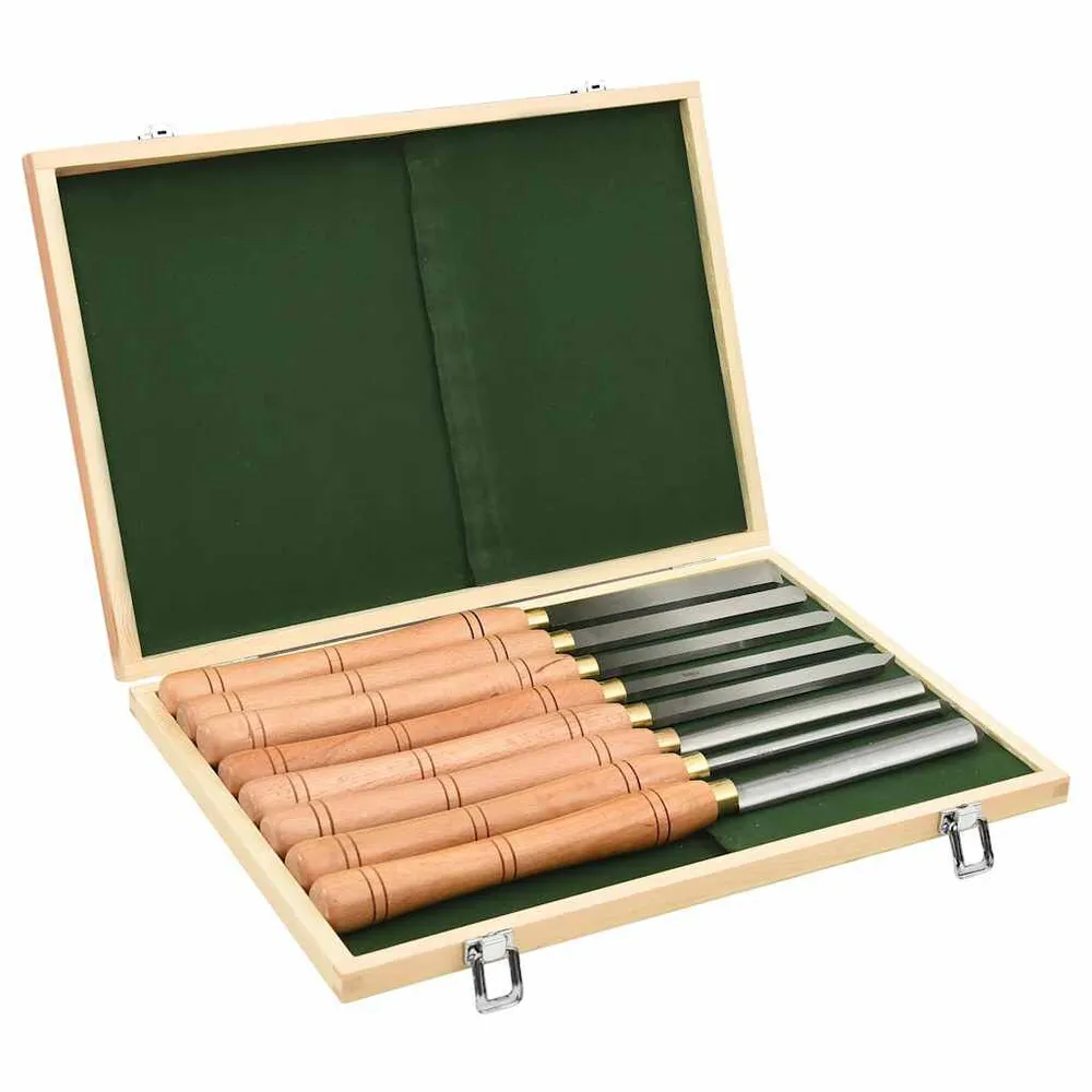 8 pcs conjunto de ferramentas de torneamento HSS vidaXL