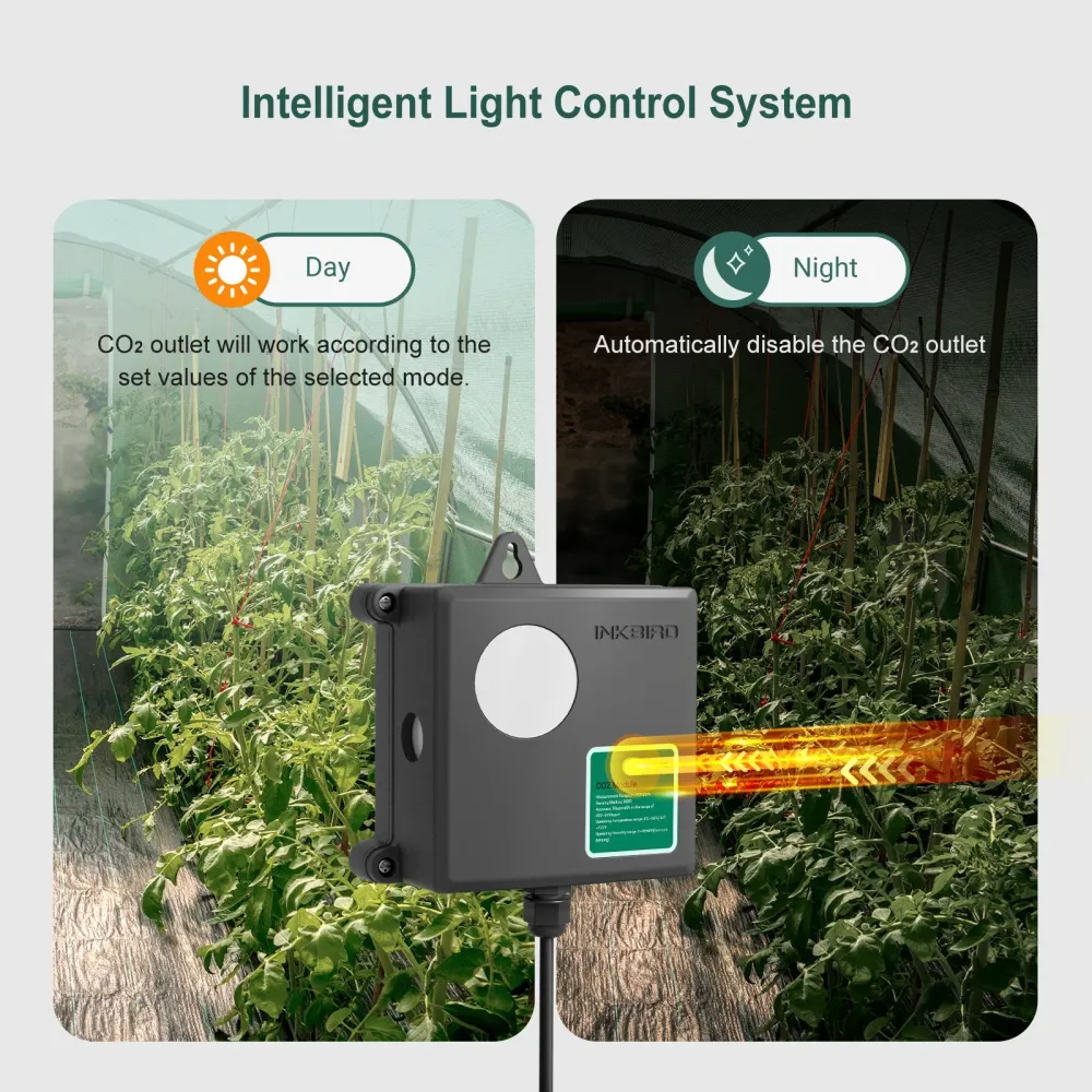 Controlador programável de CO2 com sensor S01 ICC-510 com Tela Colorida