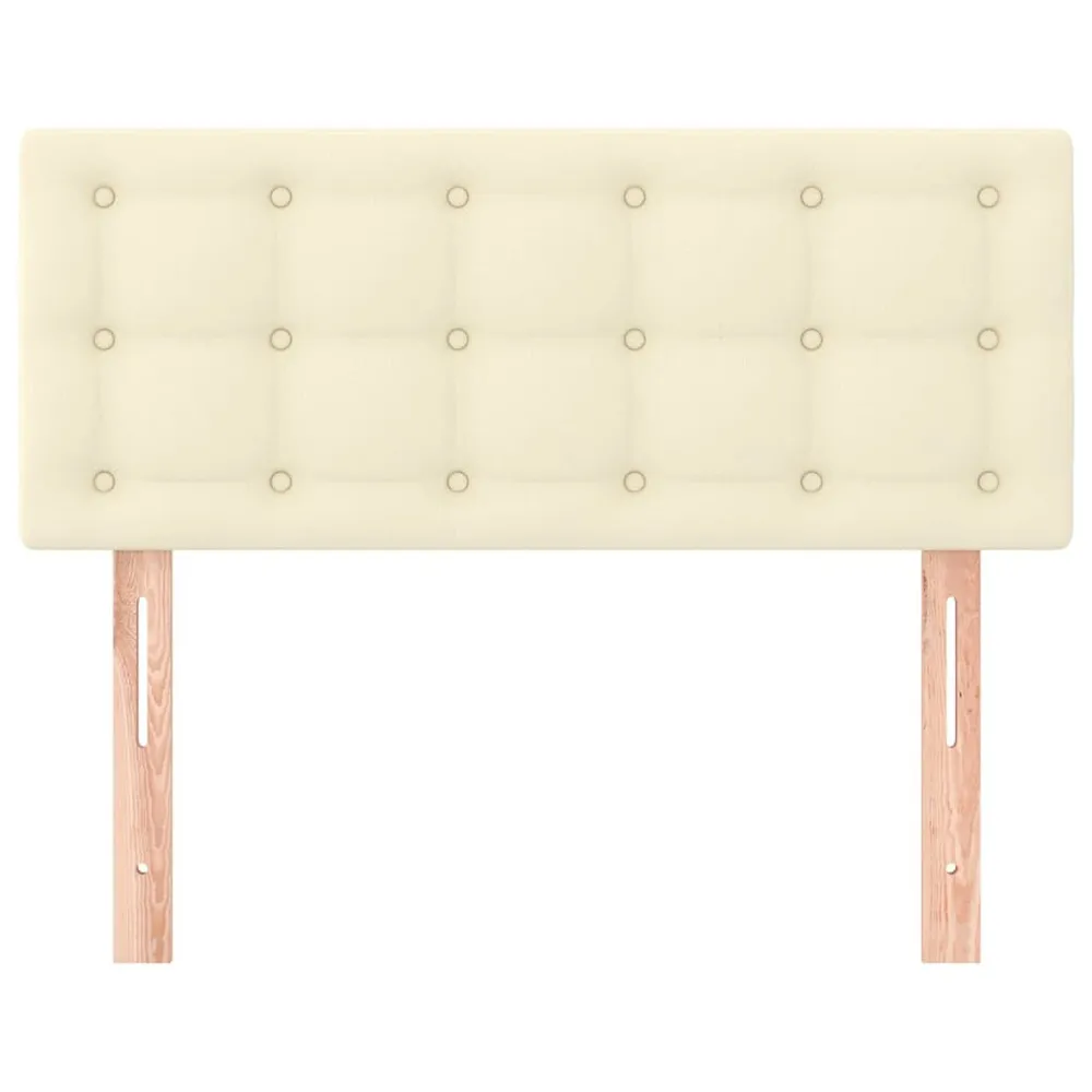 Cabeceira de couro artificial tecido 80x5x78/88 cm creme