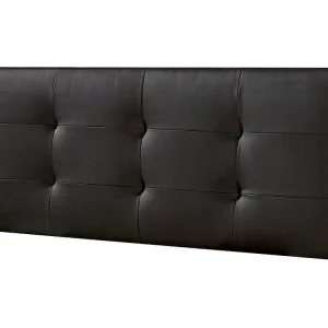 Cabeceira estofada Carla 160x60 cm Preto, Acolchoada com Espuma, 8 cm de Espessura