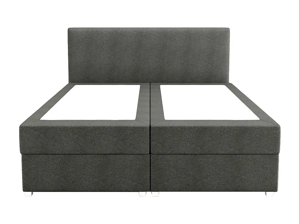 Conjunto completo boxspring 180 x 200 cm tecido antracite - ONAN de YSMÉE