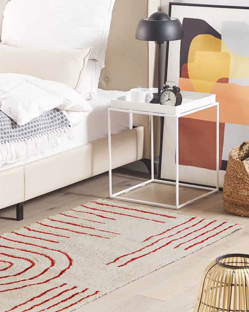 Cotton Area Rug 80 x 150 cm Beige Carmim TIRUPATI