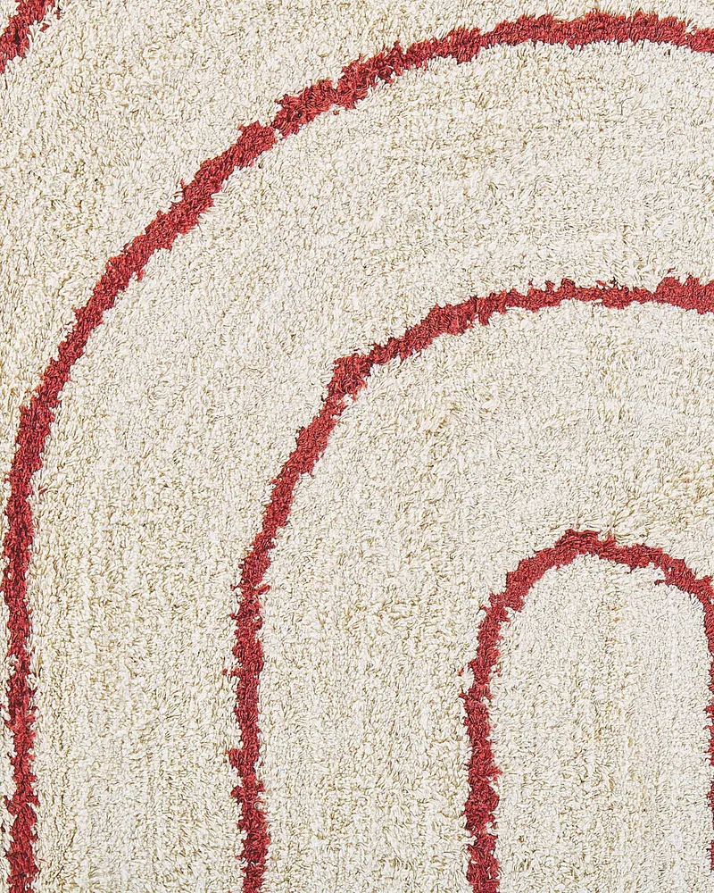 Cotton Area Rug 80 x 150 cm Beige Carmim TIRUPATI
