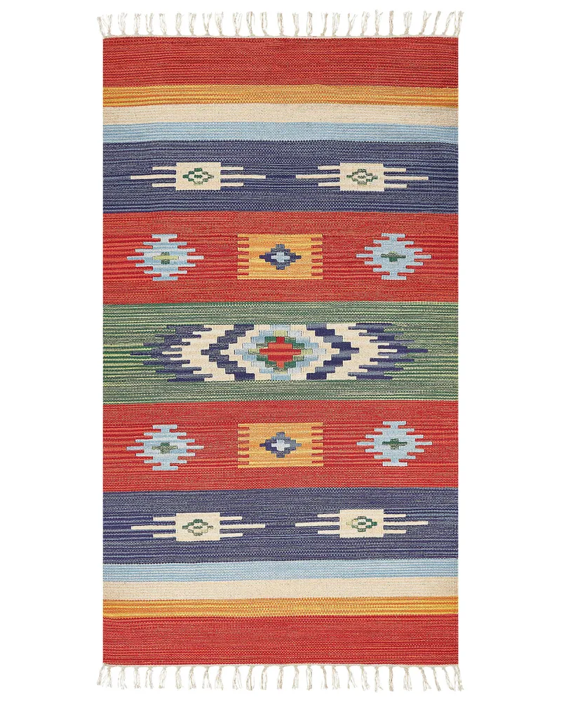 Cotton Kilim Area Rug 80 x 150 cm Multicolour KAMARIS