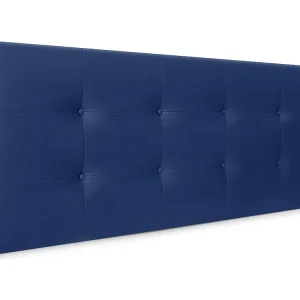 DHOME Cabeceira de Couro sintético Capitoné 160x60cm Camas 150/160 - Azul