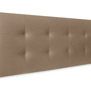 DHOME Cabeceira de Couro sintético Capitoné 160x60cm Camas 150/160 - Castanho nítido