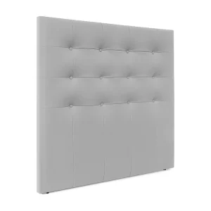 DHOME Cabeceira de Couro sintético Capitoné Até o chão 160x120cm Camas 150/160 - Cinza óbvio