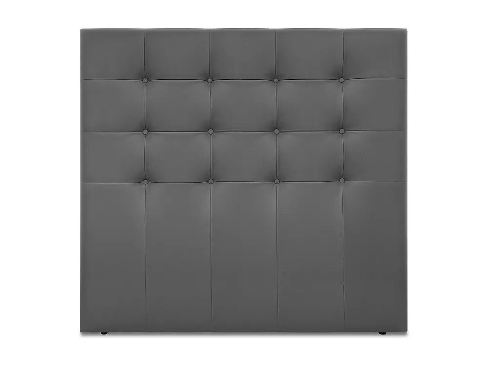 DHOME Cabeceira de Couro sintético Capitoné Até o chão 150x120cm Camas 150 - Cinza