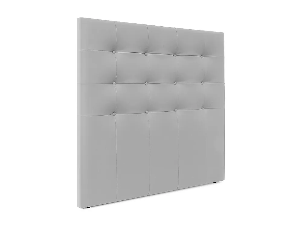 DHOME Cabeceira de Couro sintético Capitoné Até o chão 150x120cm Camas 150 - Cinza evidente