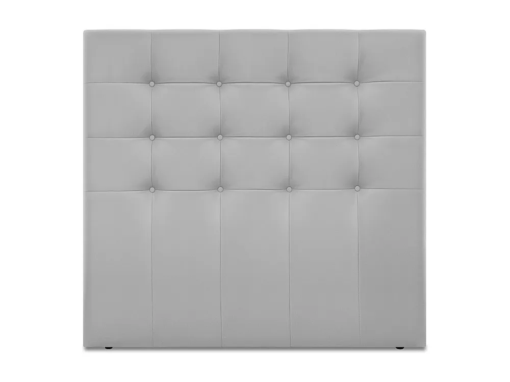 DHOME Cabeceira de Couro sintético Capitoné Até o chão 150x120cm Camas 150 - Cinza evidente