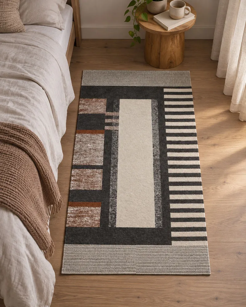 Rectangular De algodão Area Rug 80 x 150 cm Multicolour KAKINADA