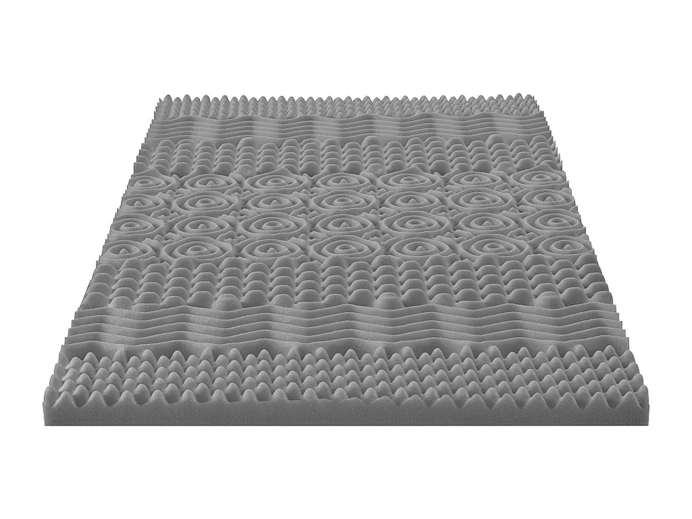 Sobrecolchão 160x200 cm memória forma 7 zonas purificante carvão esp. 5 cm NISIDA NATUREA
