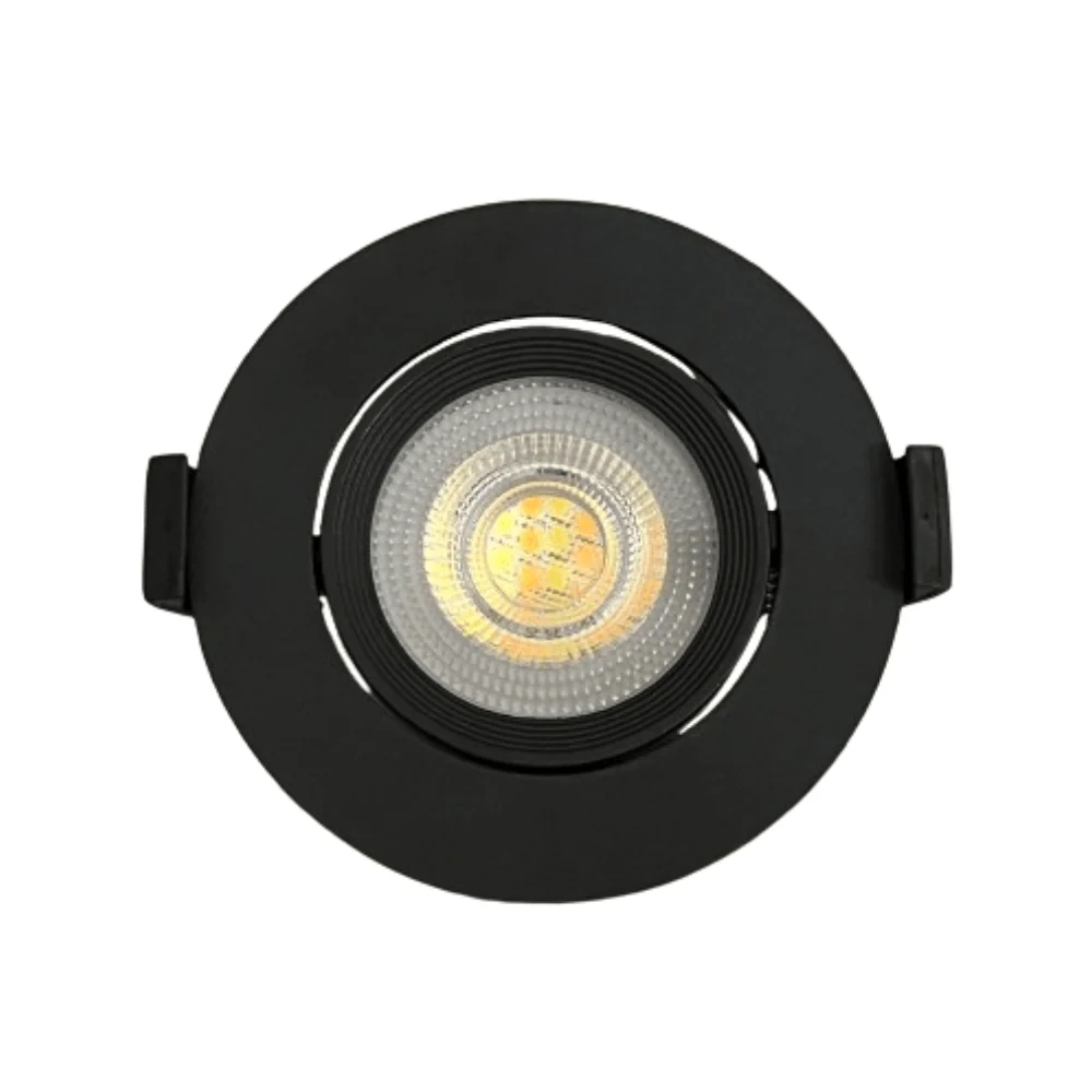 Downlight LED Redondo 7W Preto CCT 560lm Ø70mm para Caminhonetes