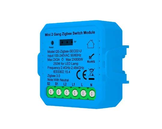 Módulo de Luzes acessível (2 gang) - Zigbee 3.0