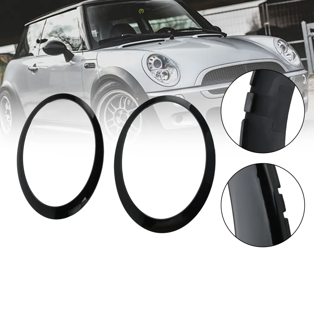 Anel de acabamento do farol 2PCS para Mini Cooper One R50 R52 R53 2001-2006