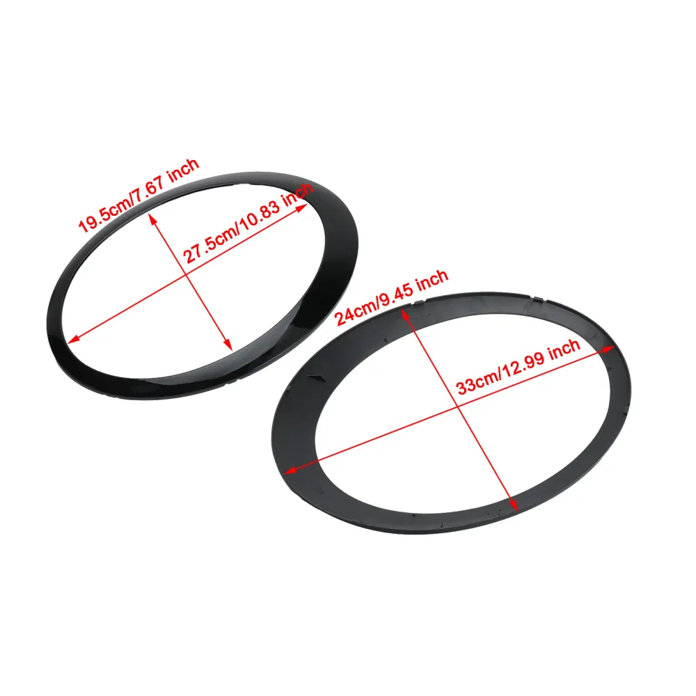 Anel de acabamento do farol 2PCS para Mini Cooper One R50 R52 R53 2001-2006