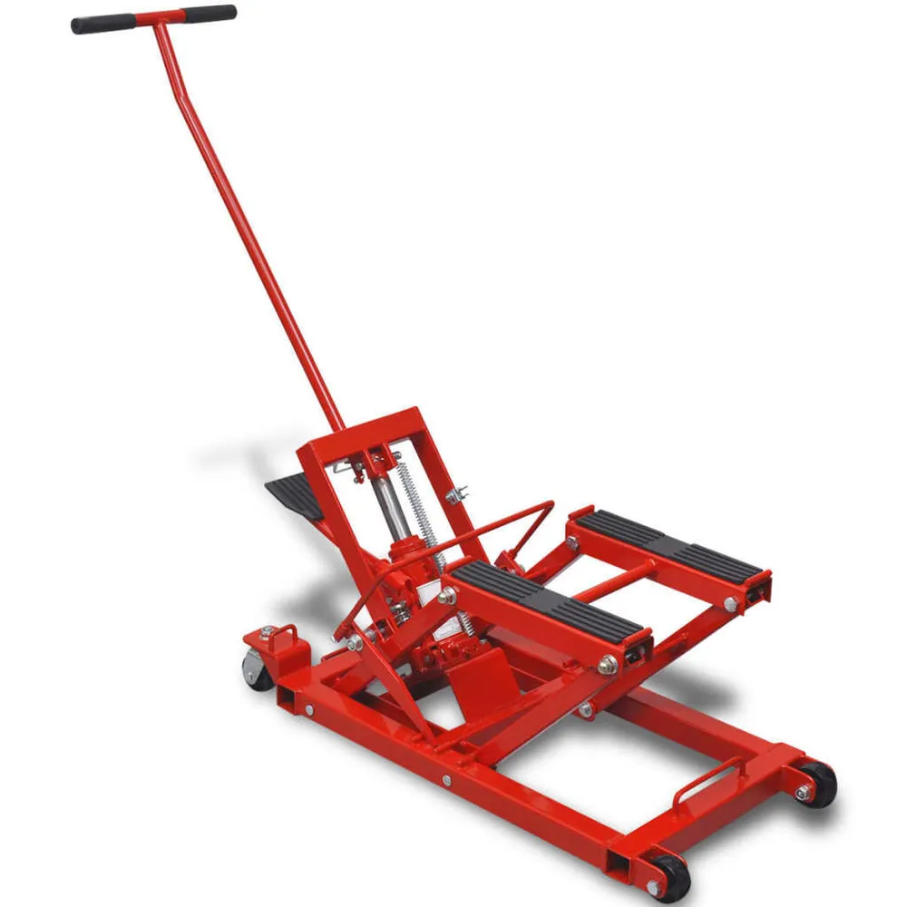 Universal Premium Motocicleta hidráulica/ ATV Jack 680 kg, vermelho