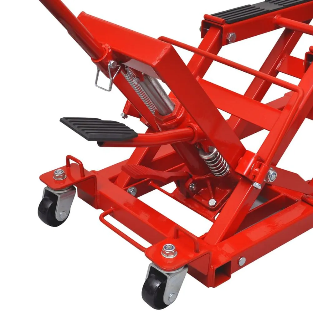 Universal Premium Motocicleta hidráulica/ ATV Jack 680 kg, vermelho