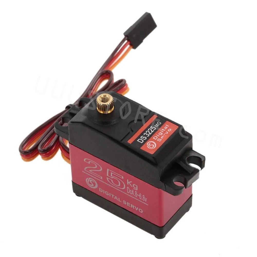 DSServo DS3225MG - 6,8V 25KG 0,13seg / 60 ° Servo motor eletrônico Engrenagem de direção digital Servo motor de torque Eng...