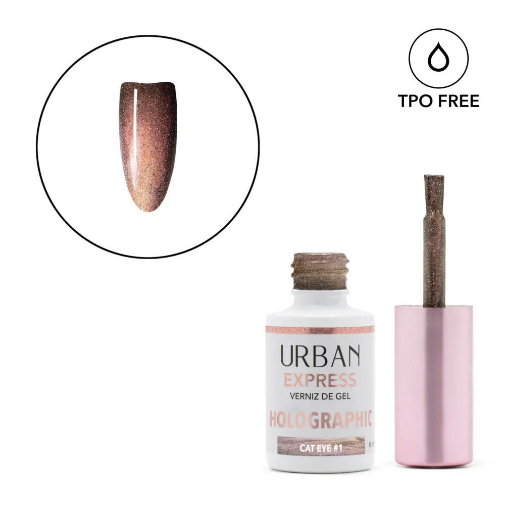 Verniz Gel magnético - Express Holographic Cat Eye #1 6ml com Cilindrada 1.6