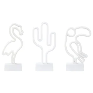 Conjunto de 3 decorações em LED néon várias cores MABEL com Certificação ECE