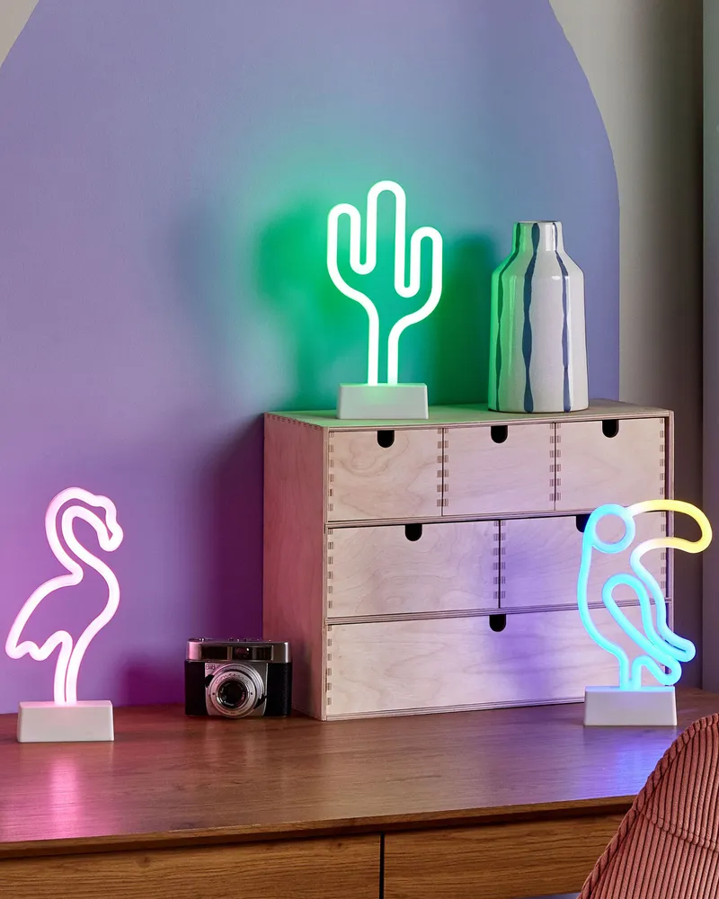 Conjunto de 3 decorações em LED néon várias cores MABEL com Certificação ECE