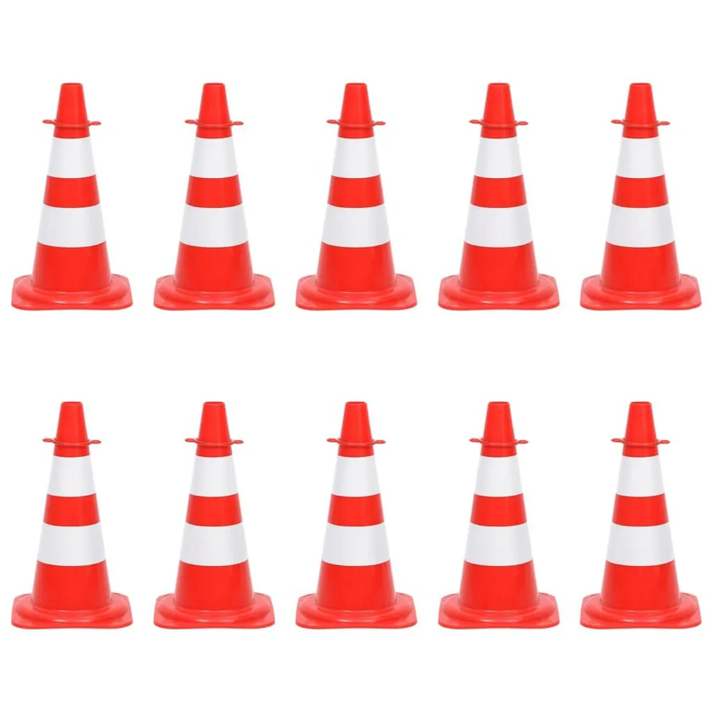 Conjunto de Sinalização Conjunto de cones com corrente de 10 m vermelho e branco