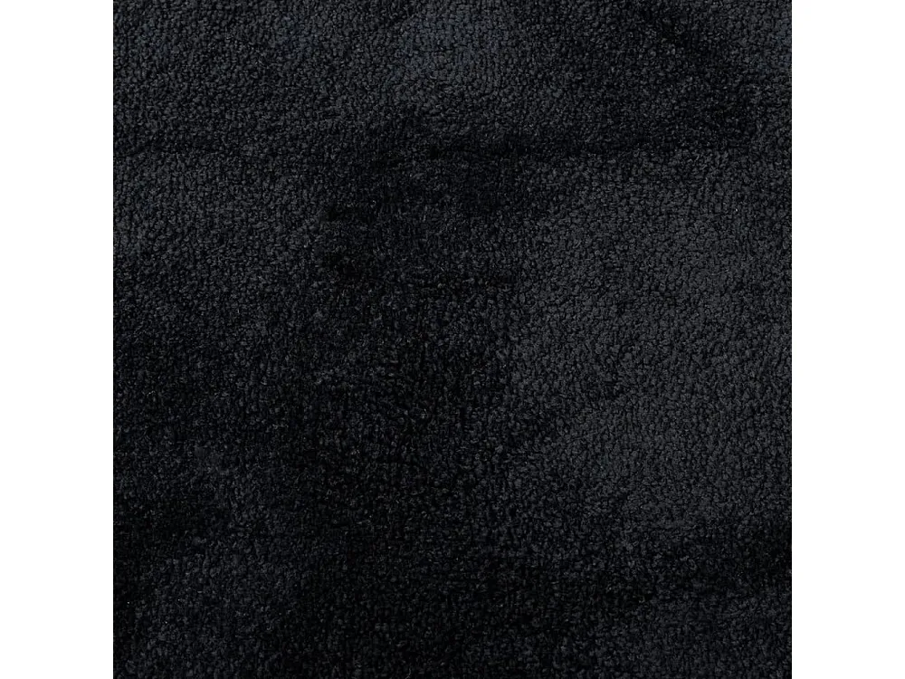 Tapete de pelo conciso OVIEDO 240x240 cm preto com Rodízios Giratórios