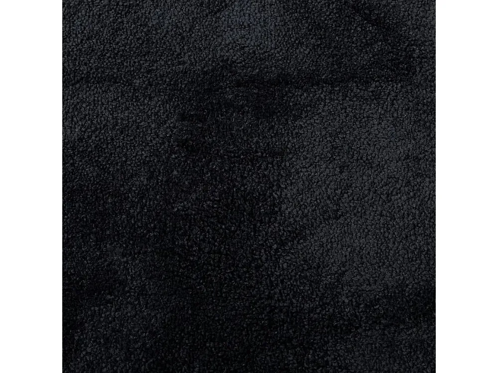 Tapete de pelo reduzido OVIEDO 120x120 cm preto Fácil Montagem