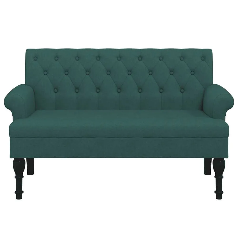 Banco com encosto 120x62x75,5 cm tecido verde-escuro para Carro | Envio Rápido