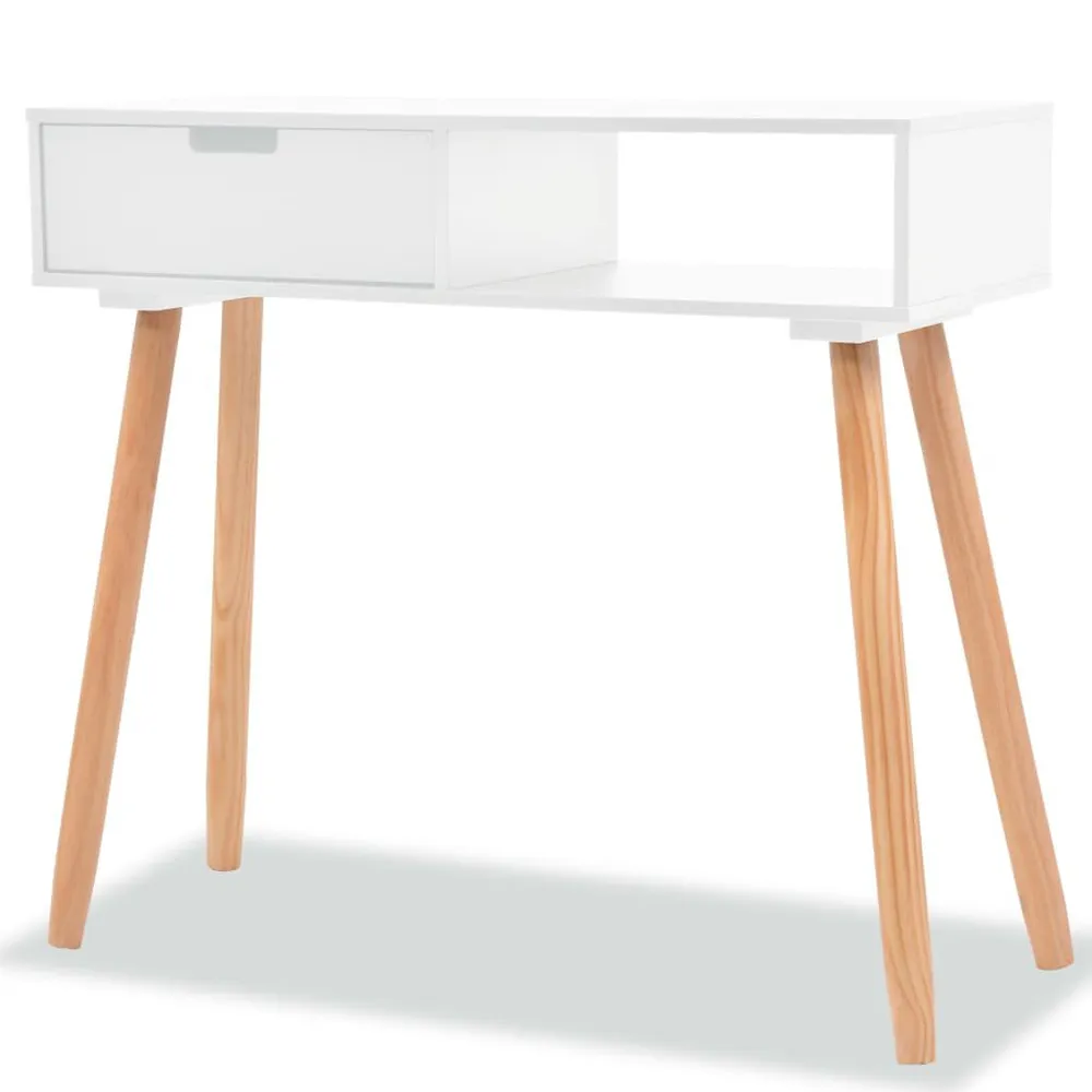 Bolsa Organizadora Mesa consola de pinho maciço 80x30x72 cm branco